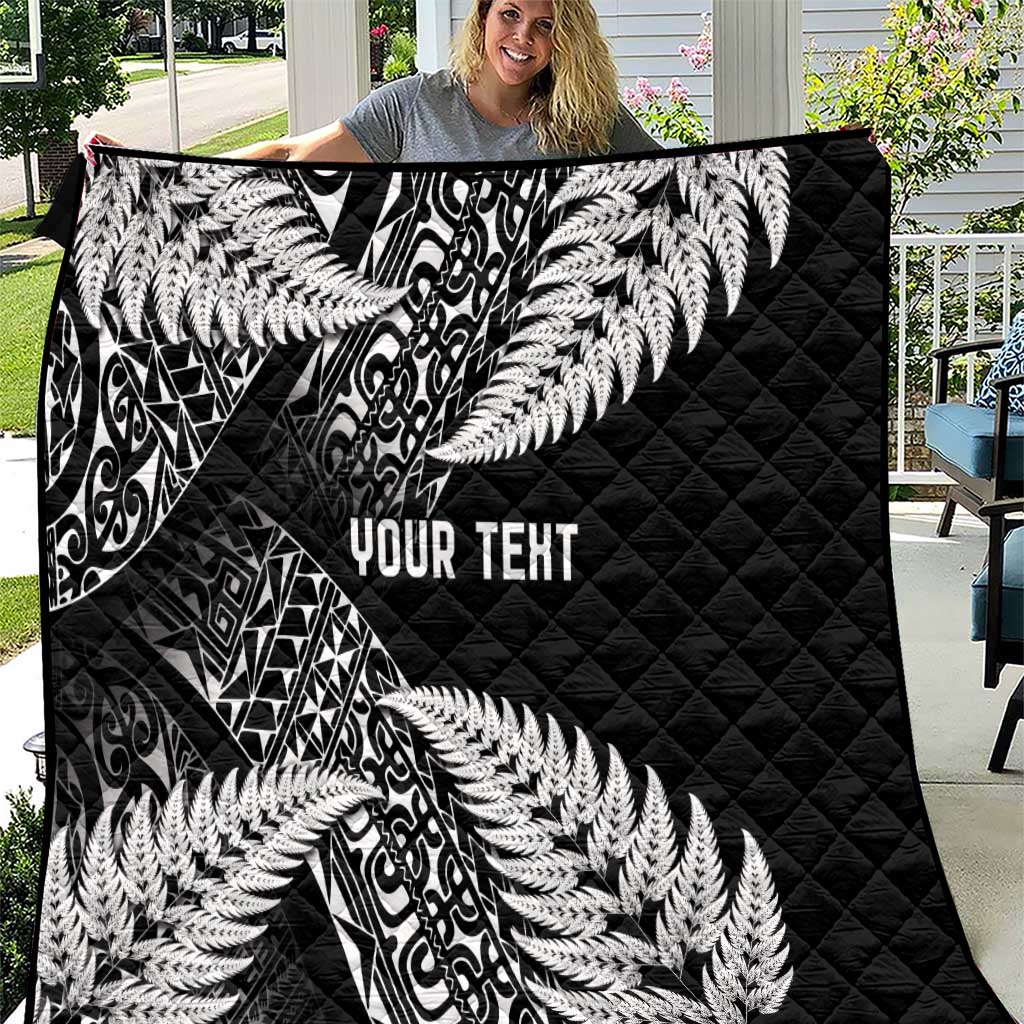 New Zealand Rugby Pacific Personalised Quilt All Black Maori Pasifika Fern Pattern
