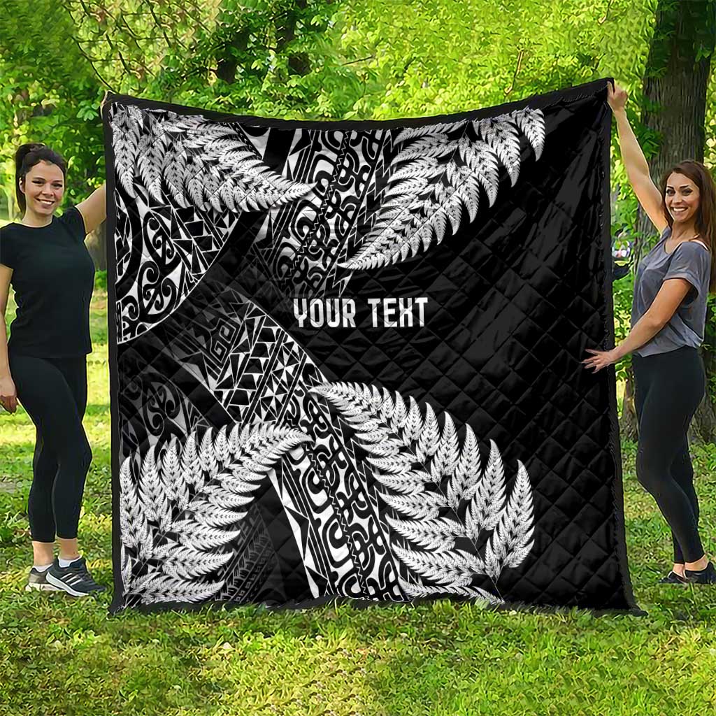 New Zealand Rugby Pacific Personalised Quilt All Black Maori Pasifika Fern Pattern