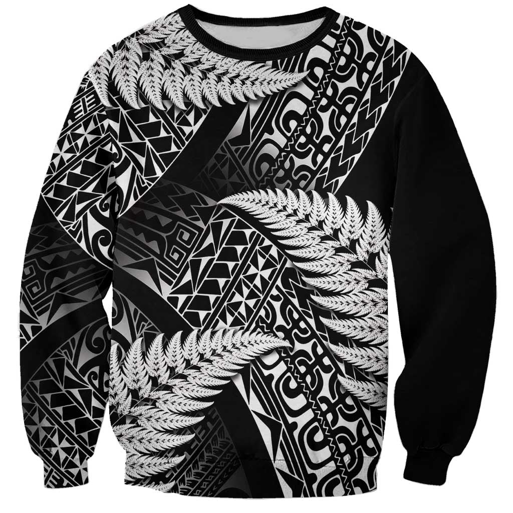 New Zealand Rugby Pacific Personalised Sweatshirt All Black Maori Pasifika Fern Pattern