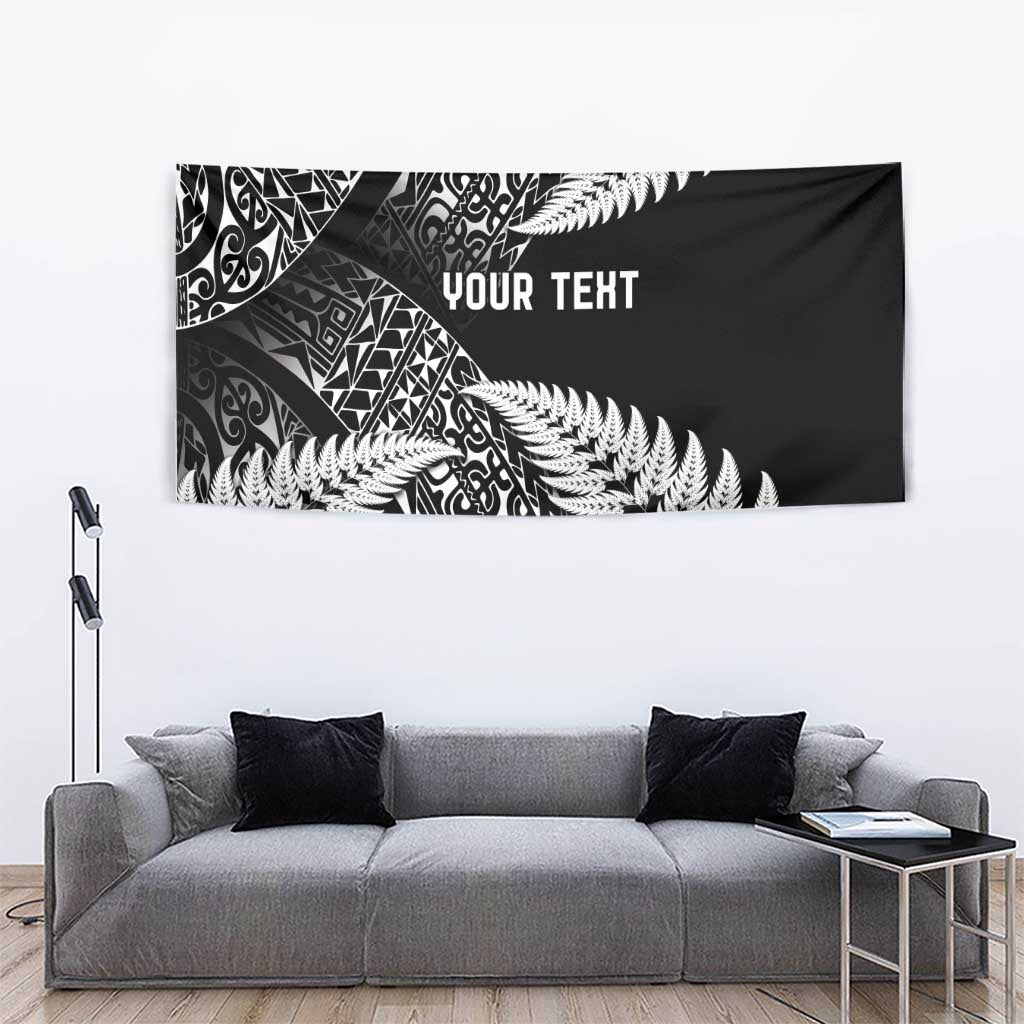 New Zealand Rugby Pacific Personalised Tapestry All Black Maori Pasifika Fern Pattern