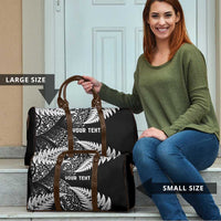 New Zealand Rugby Pacific Personalised Travel Bag All Black Maori Pasifika Fern Pattern - Polynesian Pride
