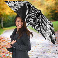 New Zealand Rugby Pacific Personalised Umbrella All Black Maori Pasifika Fern Pattern - Polynesian Pride