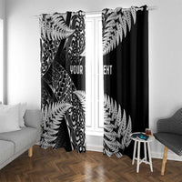 New Zealand Rugby Pacific Personalised Window Curtain All Black Maori Pasifika Fern Pattern