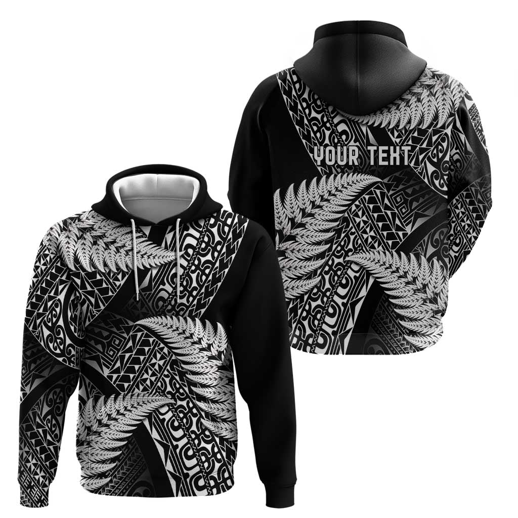 New Zealand Rugby Pacific Personalised Zip Hoodie All Black Maori Pasifika Fern Pattern