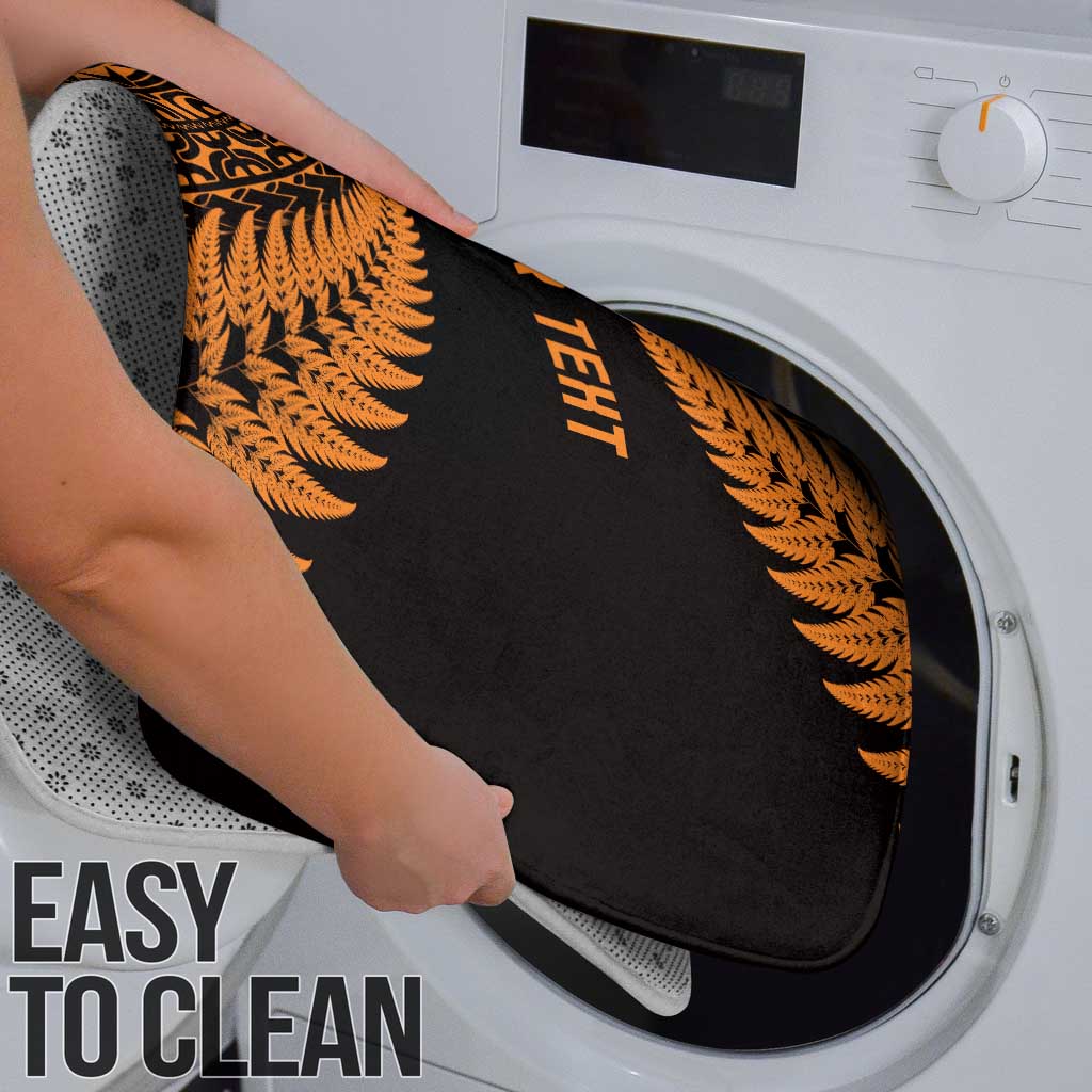 New Zealand Rugby Pacific Personalised Bathroom Set All Gold Maori Pasifika Fern Pattern - Polynesian Pride