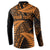 New Zealand Rugby Pacific Personalised Button Sweatshirt All Gold Maori Pasifika Fern Pattern