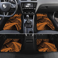 New Zealand Rugby Pacific Personalised Car Mats All Gold Maori Pasifika Fern Pattern