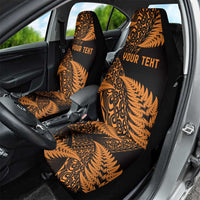 New Zealand Rugby Pacific Personalised Car Seat Cover All Gold Maori Pasifika Fern Pattern