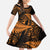 New Zealand Rugby Pacific Personalised Family Matching Puletasi and Hawaiian Shirt All Gold Maori Pasifika Fern Pattern