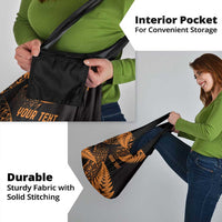 New Zealand Rugby Pacific Personalised Grocery Bag All Gold Maori Pasifika Fern Pattern