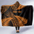 New Zealand Rugby Pacific Personalised Hooded Blanket All Gold Maori Pasifika Fern Pattern