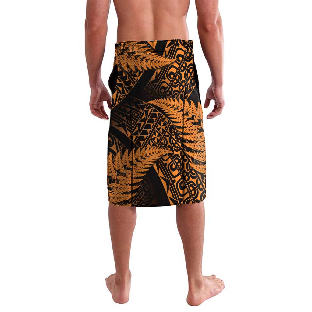New Zealand Rugby Pacific Personalised Lavalava All Gold Maori Pasifika Fern Pattern