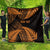 New Zealand Rugby Pacific Personalised Quilt All Gold Maori Pasifika Fern Pattern