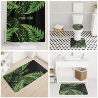 New Zealand Rugby Pacific Personalised Bathroom Set All Lime Maori Pasifika Fern Pattern - Polynesian Pride