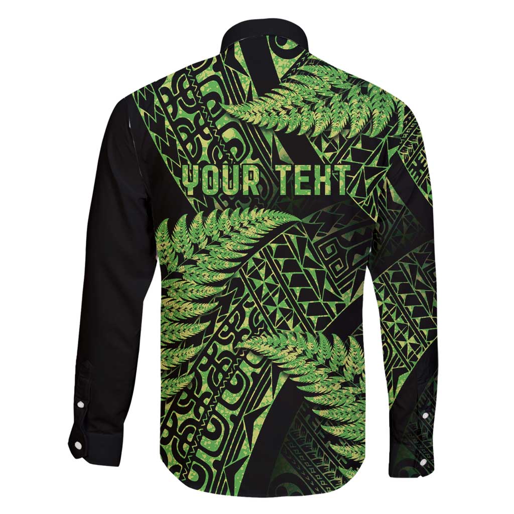 New Zealand Rugby Pacific Personalised Family Matching Long Sleeve Bodycon Dress and Hawaiian Shirt All Lime Maori Pasifika Fern Pattern