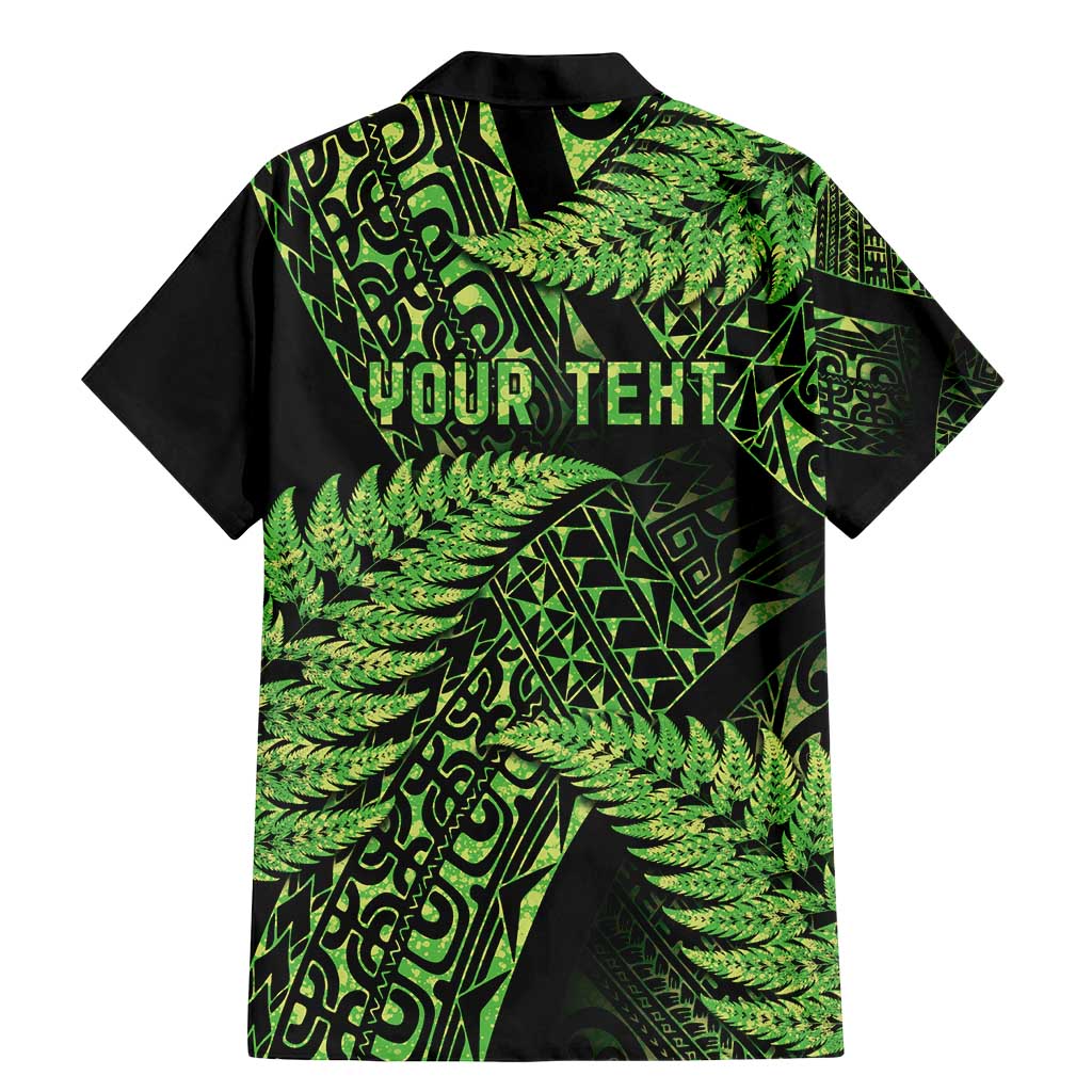 New Zealand Rugby Pacific Personalised Family Matching Mermaid Dress and Hawaiian Shirt All Lime Maori Pasifika Fern Pattern