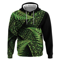 New Zealand Rugby Pacific Personalised Hoodie All Lime Maori Pasifika Fern Pattern