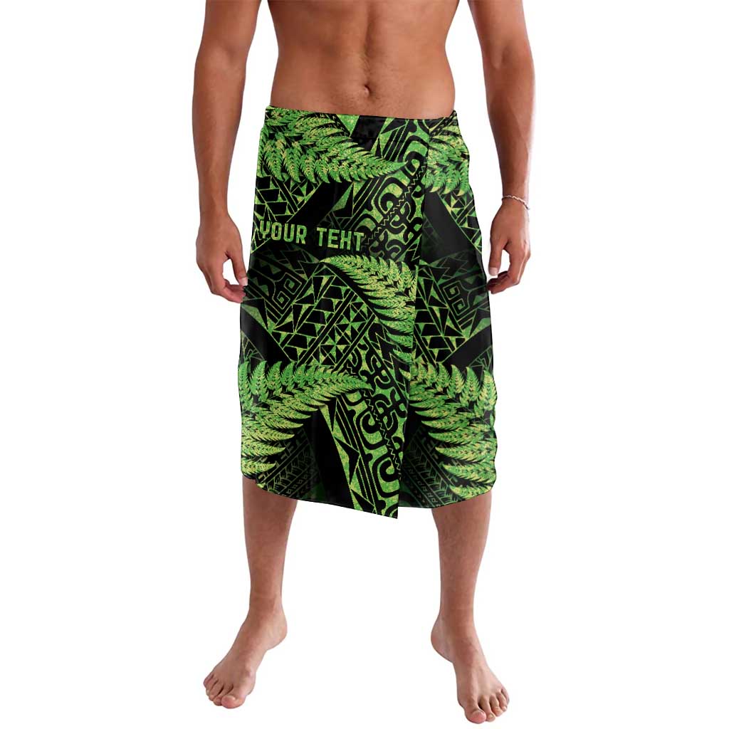 New Zealand Rugby Pacific Personalised Lavalava All Lime Maori Pasifika Fern Pattern