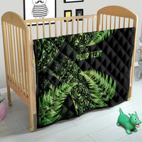 New Zealand Rugby Pacific Personalised Quilt All Lime Maori Pasifika Fern Pattern