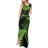 New Zealand Rugby Pacific Personalised Tank Maxi Dress All Lime Maori Pasifika Fern Pattern