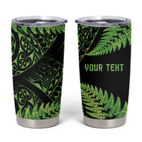 New Zealand Rugby Pacific Personalised Tumbler Cup All Lime Maori Pasifika Fern Pattern