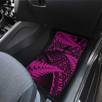New Zealand Rugby Pacific Personalised Car Mats All Pink Maori Pasifika Fern Pattern