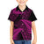 New Zealand Rugby Pacific Personalised Family Matching Puletasi and Hawaiian Shirt All Pink Maori Pasifika Fern Pattern