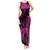 New Zealand Rugby Pacific Personalised Tank Maxi Dress All Pink Maori Pasifika Fern Pattern