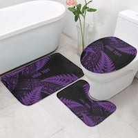 New Zealand Rugby Pacific Personalised Bathroom Set All Purple Maori Pasifika Fern Pattern - Polynesian Pride