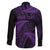 New Zealand Rugby Pacific Personalised Family Matching Puletasi and Hawaiian Shirt All Purple Maori Pasifika Fern Pattern