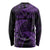 New Zealand Rugby Pacific Personalised Long Sleeve Shirt All Purple Maori Pasifika Fern Pattern