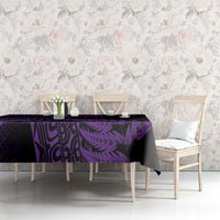 New Zealand Rugby Pacific Personalised Tablecloth All Purple Maori Pasifika Fern Pattern