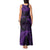 New Zealand Rugby Pacific Personalised Tank Maxi Dress All Purple Maori Pasifika Fern Pattern