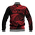 New Zealand Rugby Pacific Personalised Baseball Jacket All Red Maori Pasifika Fern Pattern