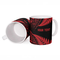 New Zealand Rugby Pacific Personalised Ceramic Mug All Red Maori Pasifika Fern Pattern - Polynesian Pride
