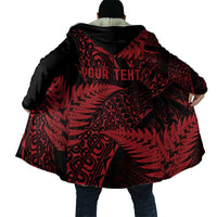 New Zealand Rugby Pacific Personalised Cloak All Red Maori Pasifika Fern Pattern - Polynesian Pride