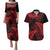 New Zealand Rugby Pacific Personalised Couples Matching Puletasi and Hawaiian Shirt All Red Maori Pasifika Fern Pattern