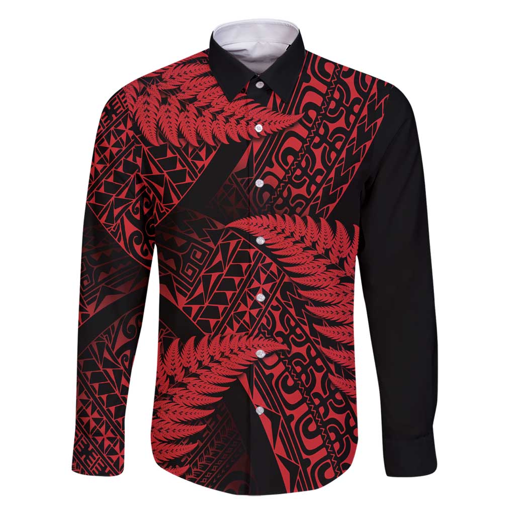 New Zealand Rugby Pacific Personalised Family Matching Puletasi and Hawaiian Shirt All Red Maori Pasifika Fern Pattern