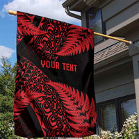New Zealand Rugby Pacific Personalised Garden Flag All Red Maori Pasifika Fern Pattern