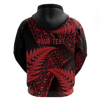 New Zealand Rugby Pacific Personalised Hoodie All Red Maori Pasifika Fern Pattern