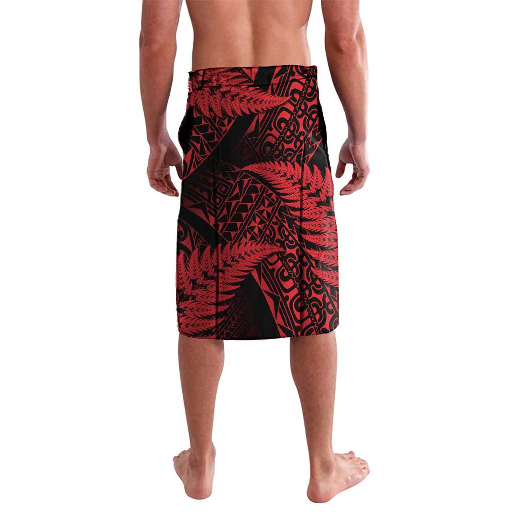 New Zealand Rugby Pacific Personalised Lavalava All Red Maori Pasifika Fern Pattern