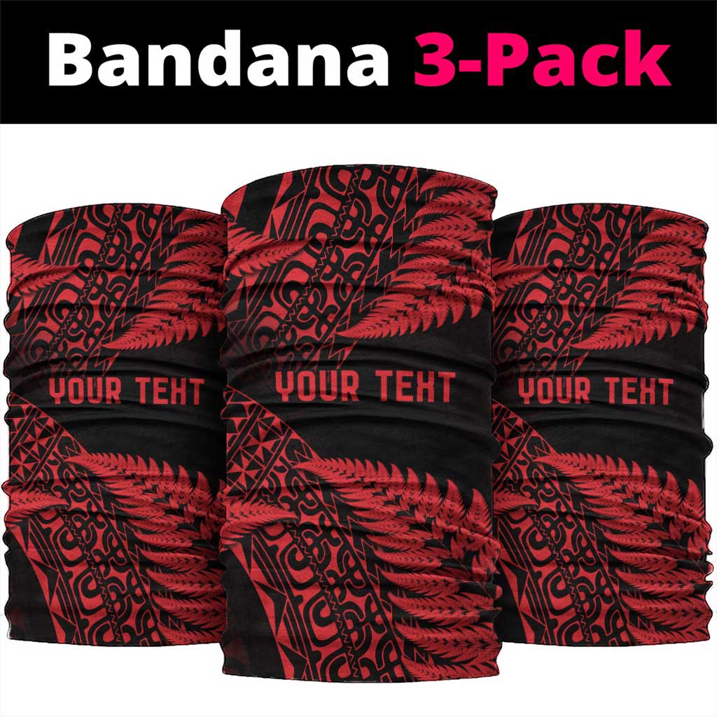 New Zealand Rugby Pacific Personalised Neck Gaiter All Red Maori Pasifika Fern Pattern - Polynesian Pride
