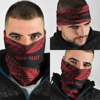 New Zealand Rugby Pacific Personalised Neck Gaiter All Red Maori Pasifika Fern Pattern - Polynesian Pride