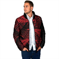 New Zealand Rugby Pacific Personalised Padded Jacket All Red Maori Pasifika Fern Pattern - Polynesian Pride