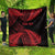 New Zealand Rugby Pacific Personalised Quilt All Red Maori Pasifika Fern Pattern