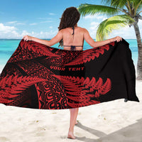 New Zealand Rugby Pacific Personalised Sarong All Red Maori Pasifika Fern Pattern