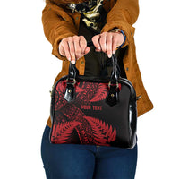 New Zealand Rugby Pacific Personalised Shoulder Handbag All Red Maori Pasifika Fern Pattern