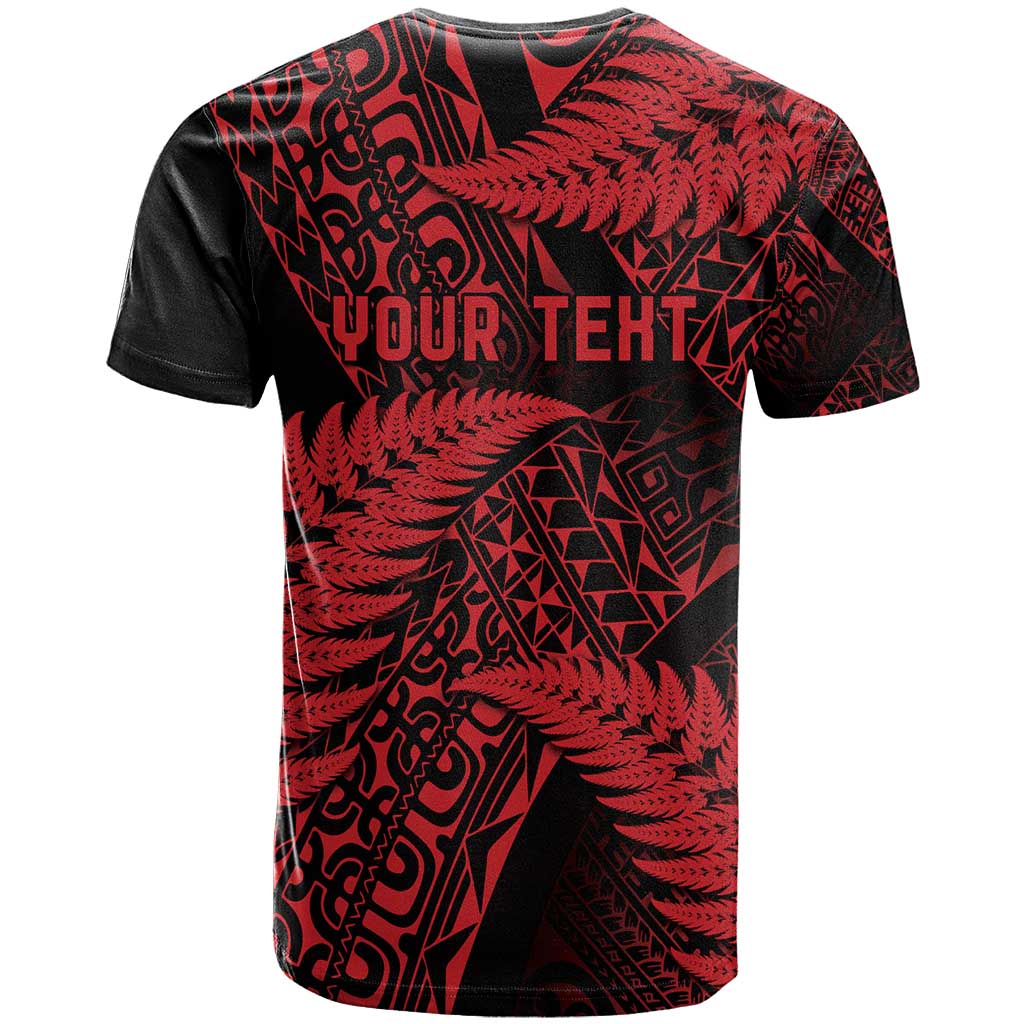 New Zealand Rugby Pacific Personalised T Shirt All Red Maori Pasifika Fern Pattern