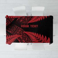 New Zealand Rugby Pacific Personalised Tablecloth All Red Maori Pasifika Fern Pattern
