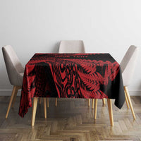 New Zealand Rugby Pacific Personalised Tablecloth All Red Maori Pasifika Fern Pattern